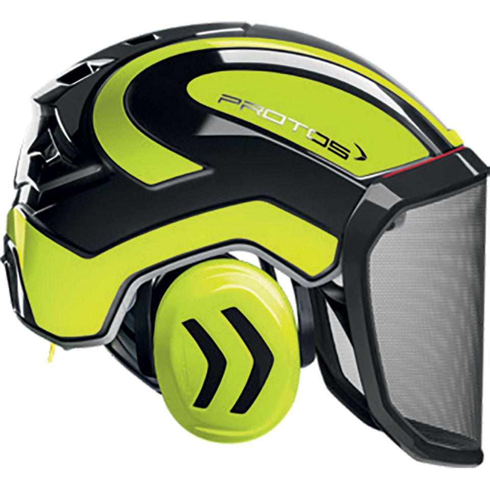 Protos Integral Arborist Helmet – Neon Yellow/Black